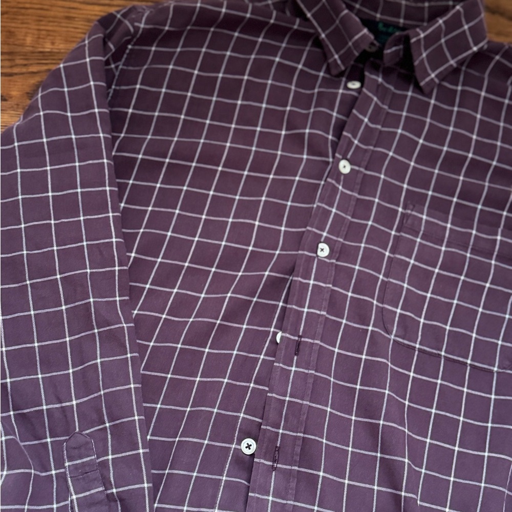 Boden Men's Deep Purple Plaid Shirt